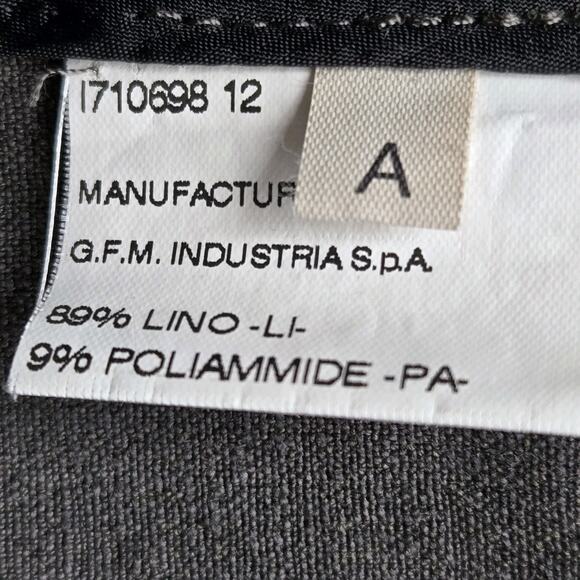 Ter Et Bantine Cropped Linen Jacket Womens 44 IT Small Taupe Gray Studded Italy - Picture 7 of 11